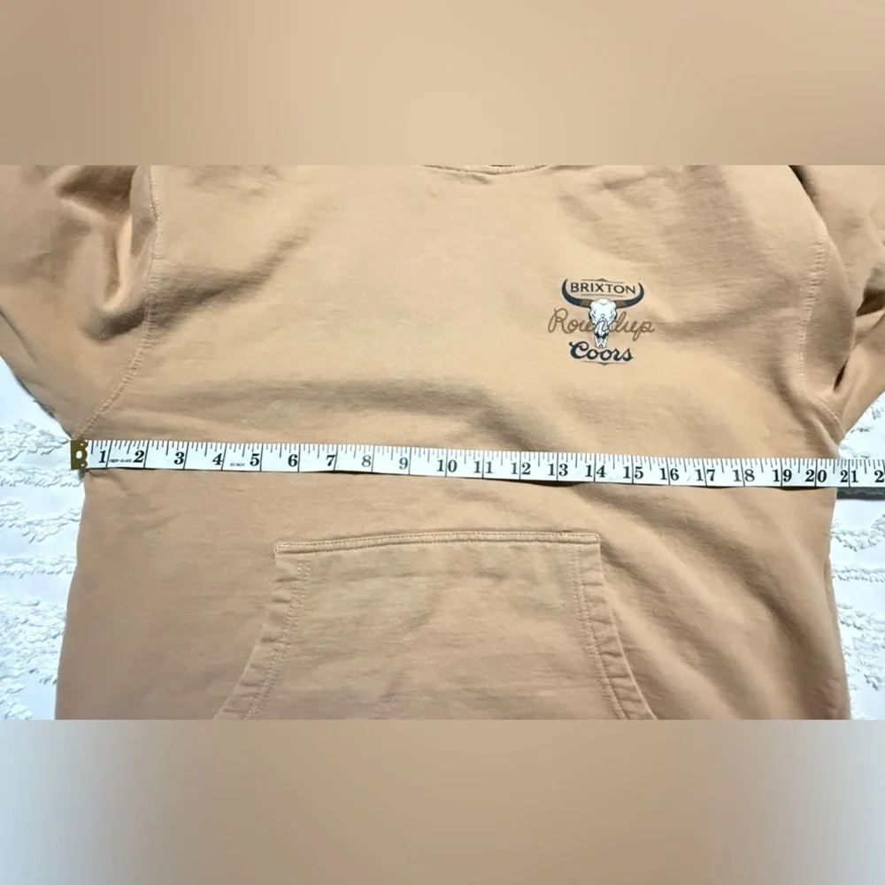 Brixton x Coors Round Up Tan Hoodie Size M